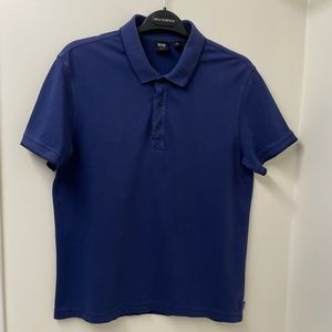 Hugo Boss Men's Blue Slim Fit 98% Cotton Short Sleeve Polo 100% Cotton Size M